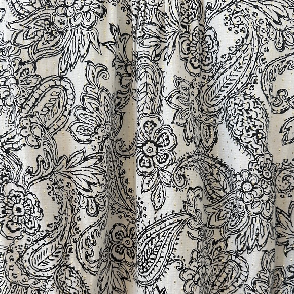 BELTED MIDI DRESS - ENGRAVED METALLIC PAISLEY - TALBOTS - Picture 8 of 11